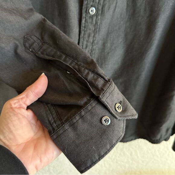 Rock and Republic Men's Button Down Black Shirt Med - Picture 8 of 9